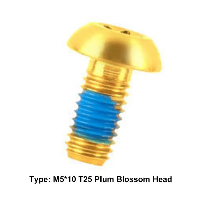 Yellow 6 шт./компл. винты MTB велосипед дисковый тормоз ротора болты T25 Plum на открытом воздухе велосипедные аксессуары Титан Сплав Тормозной диск фиксируется - Цвет: Yellow