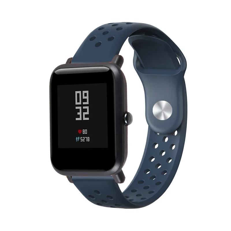 Силиконовый ремешок для Amazfit Bip Замена для Xiaomi Huami Amazfit GTS браслет Huami Amazfit Bip Bit Lite ремешок на запястье 20 мм - Цвет: 1