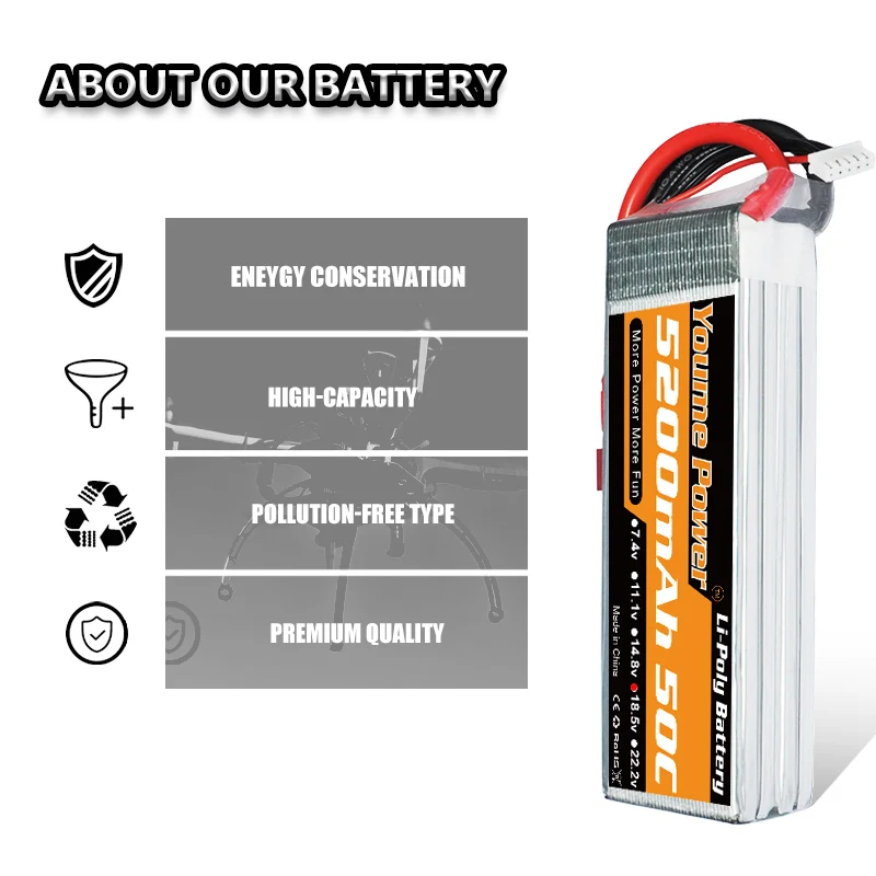 Lipo 2S 7,4 V 3S 11,1 V 4S 14,8 V 6200mAh 6500mAh 6S 22,2 V аккумулятор 3300mAh 4000mAh 4500mAh 5200mAh 50C 60C T DEAN для автомобиля TRAXXAS