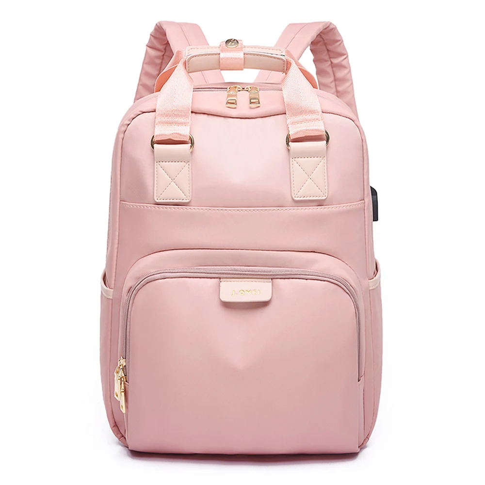 

HEFLASHOR Waterproof Pink Laptop Backpacks Female Fashion Girl Backpack 13-15.6 Inch Backpack Women Men Oxford Cloth Black Pink