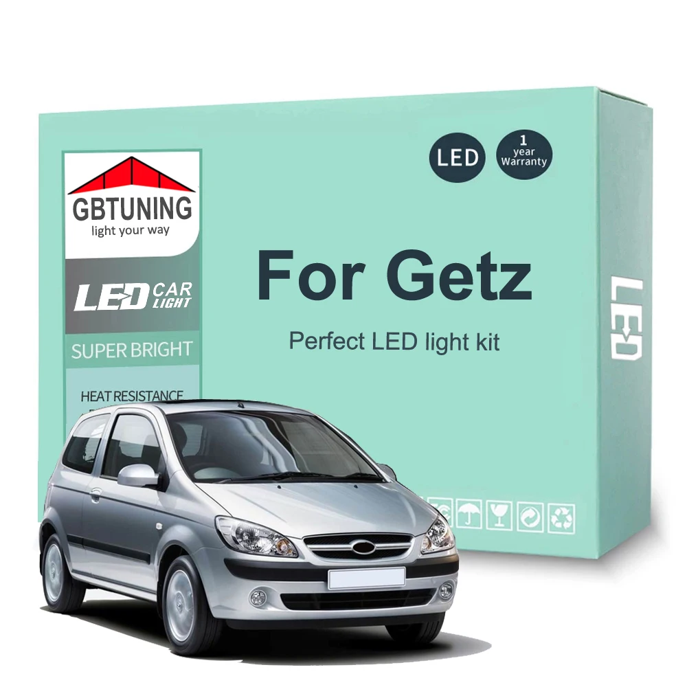 10PcsLEDInteriorLightBulbKitForHyundaiGetz2002200320042005