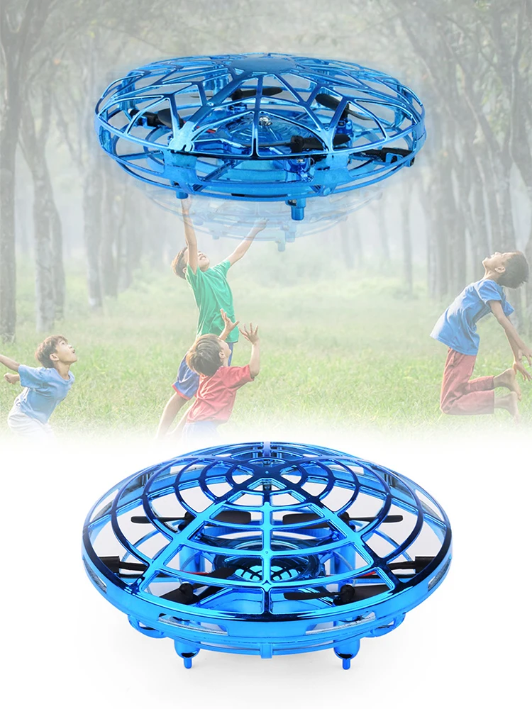 Bumlon Мини UFO Quad Индукционная Левитация светодиодный светильник usb зарядка игрушка для детей жесты Индукционная летающая игрушка RL59-0002