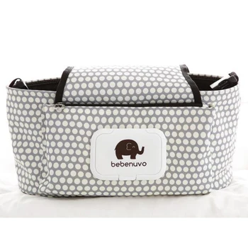 

Sundries Organizer Mummy Bag Diaper Store Nylon Baby Carriage Hanging Bottle Holder Adjustable Large Capacity Stroller Bag