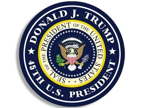 Для 4x американского винила круглая наклейка Дональда J Trump 45-й американский президент(печать pro логотип