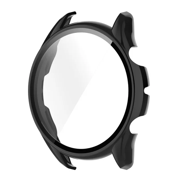 PC Protective Case + Screen Protector for Huami Amazfit GTR3 GTR 3 Pro GTS3 GTS 3 Cover with Tempered glass Smart Watch Shell Black