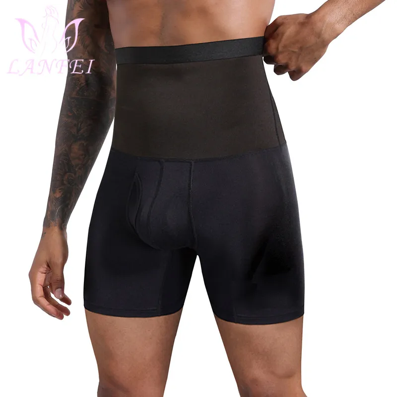 LANFEI Men‘s Sweat Shorts Waist Trainer Legging Shapers Male Body Shape Slimming Sauna Sport Gym Running Capris Hot Thermo Pant shapewear underwear