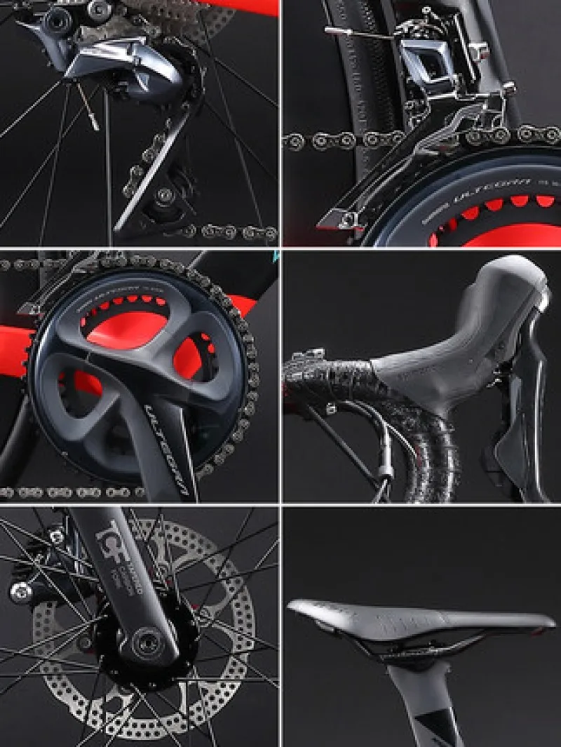 Whole Disc 8020 Carbon Fiber Frame Fork 