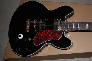

free shipping Top quality custom 5 speed switch B B King Lucille black Electric Guitar with Golden Hardware 14-3-12