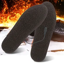 Пара USB стельки для обуви с электрическим подогревом, зимний теплый обогреватель ног, грелка для ног, 10 Вт, комфортное нагревание, флис