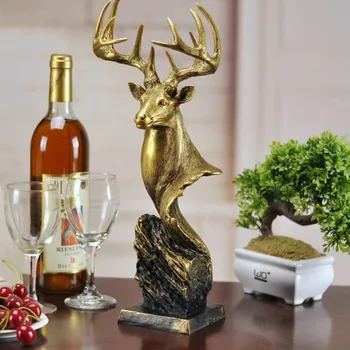 

Collectable Deer Statue Resin Nordic Deer Figurine Home Decor statues Sculpture Ornament Elegant decoration accessories
