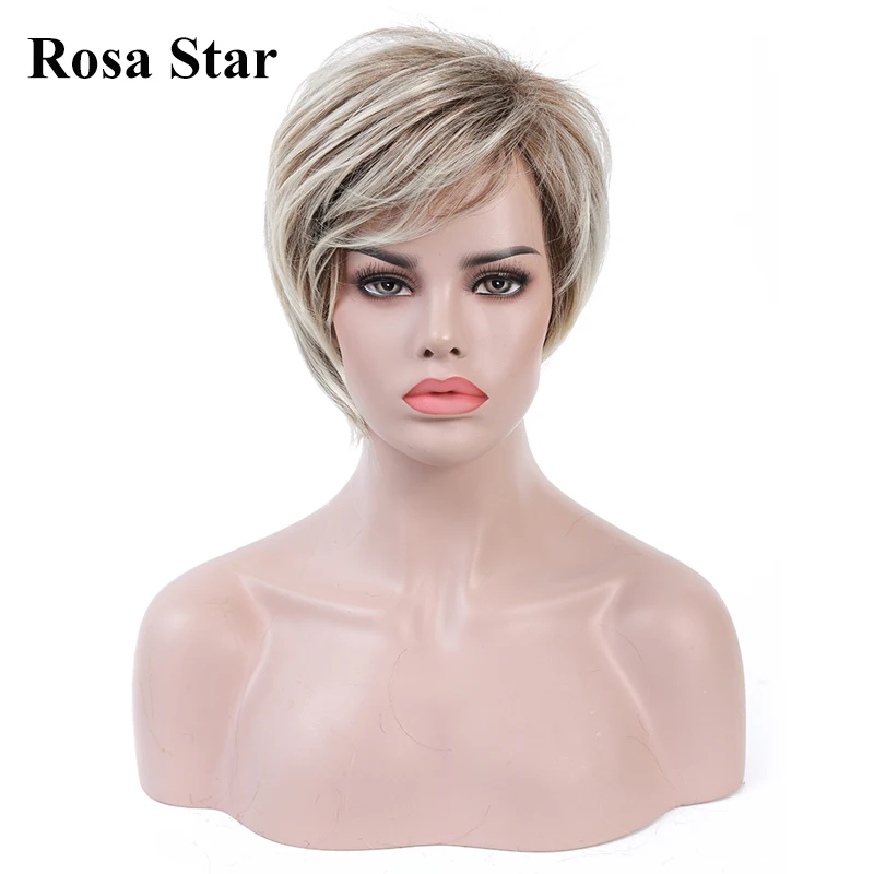 Rosa Star синтетический короткий парики женские Омбре коричневый до блонд волосы