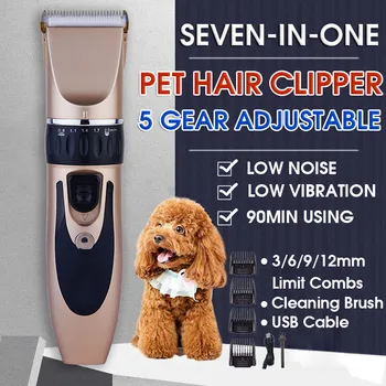 

Electrical Pet Clipper Professional Grooming Kit Rechargeable Pet Cat Dog Hair Trimmer Shaver Set Animals Hair Cutting Machine