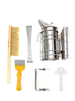 

6pcs/set Beekeeping Tools Garden Sprayer Bee Brush Cutting Needle Honey Knife Duckbill Feeder Nest Frame Clamping Scraper Set