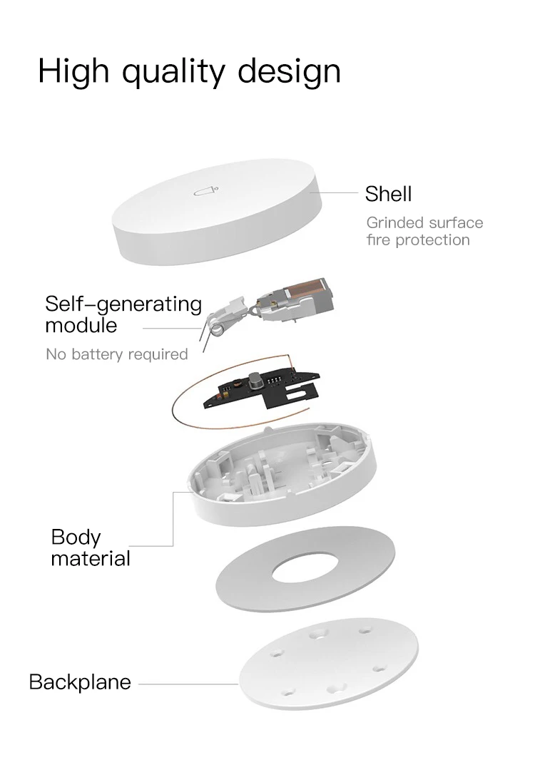 Obawa Intelligent wireless doorbell without battery wireless home remote through the wall waterproof smart door bell