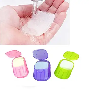 

1 Box (20 Sheets) Portable Disposable Soap Paper Travel Hand Washing Bath Scented Paper Natural Soft Foaming Washing Hand Bath