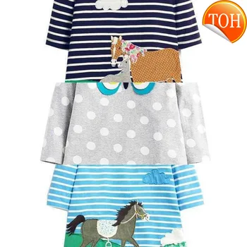 

Long Sleeve Dress Baby Girls Clothes Winter Kids Dresses for Girls Animal Applique Princess Dress Christmas
