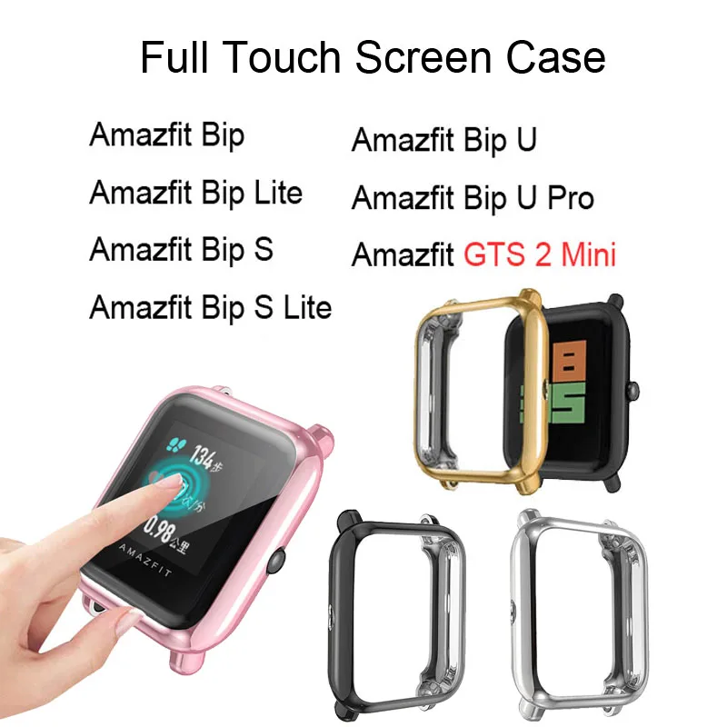 Bracelet Protective Case For Xiaomi Amazfit GTS 2 Mini 3 2e Bip S Lite U Pro Strap Stainless Steel Band Touch Screen Protector