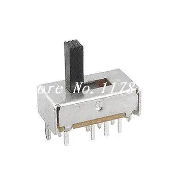 

10 Pcs x 8 Pin PCB Mount 3 Position DP3T 2P3T Vertical Slide Switch 0.5A 50V DC