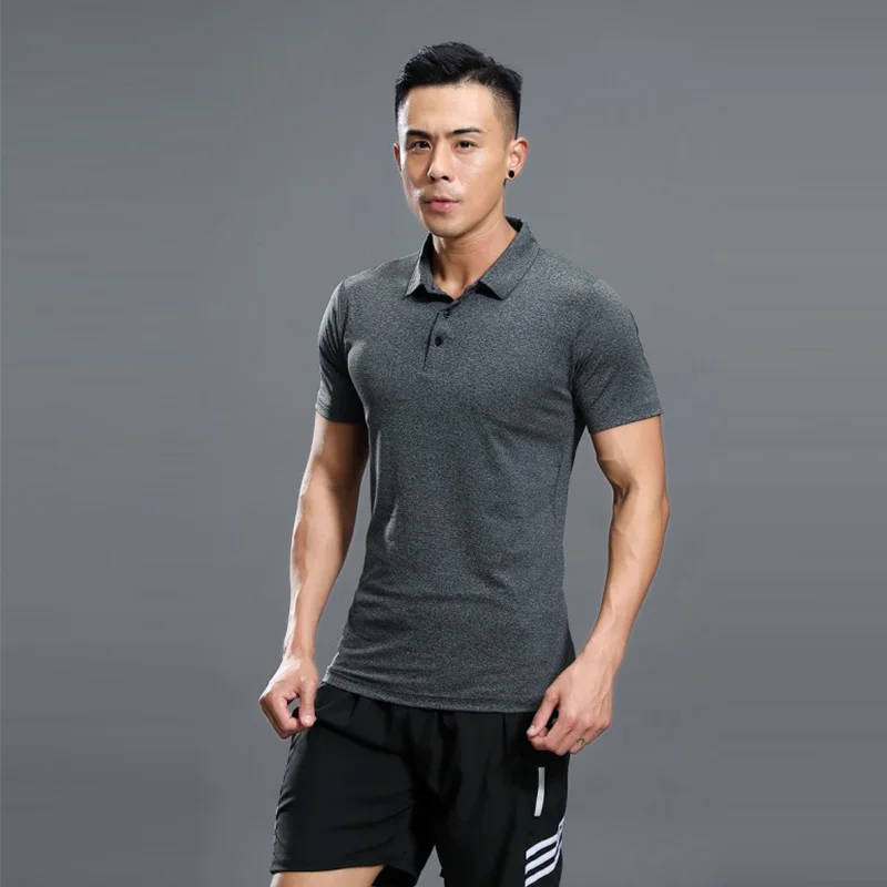 2020 Спортивная футболка для тренажерного зала Мужская с коротким рукавом бега