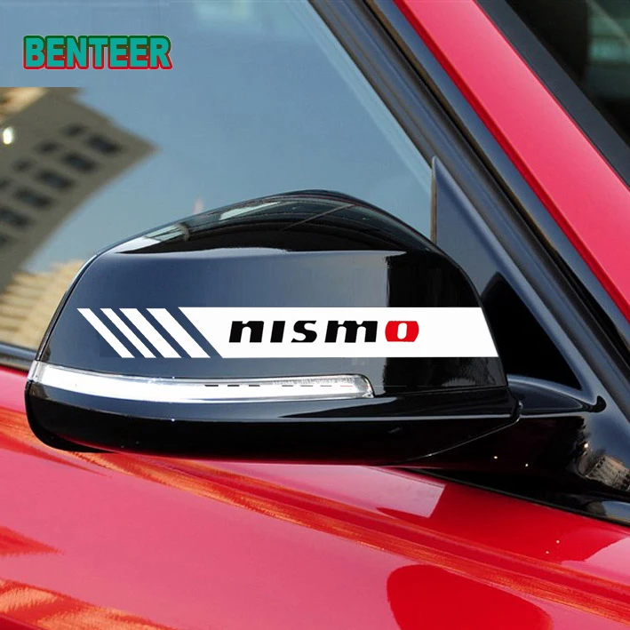 2 шт. nismo Автомобильная наклейка на зеркало заднего вида для Nissan JUKE QASHQAI J10 J11 Tiida Sunny
