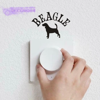 Billige BEAGLE Auto Hund Schalter Aufkleber Poster Vinyl Wand Kunst Aufkleber Dekor Wandbild Pet Clinic Shop Aufkleber Pflege Salon Aufkleber