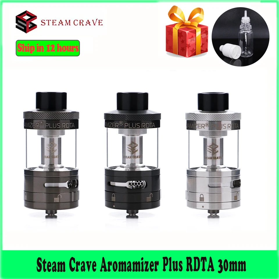 

Clearance Steam Crave Aromamizer Plus RDTA 30MM e cigarette tank 10ML e-liquid Enhanced airflow juice flow design RDTA tank