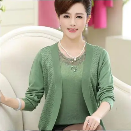 Весеннее пончо feminino blusa tricot Женский вязаный свитер размера плюс женский длинный рукав костюм с кардиганом Топы S257