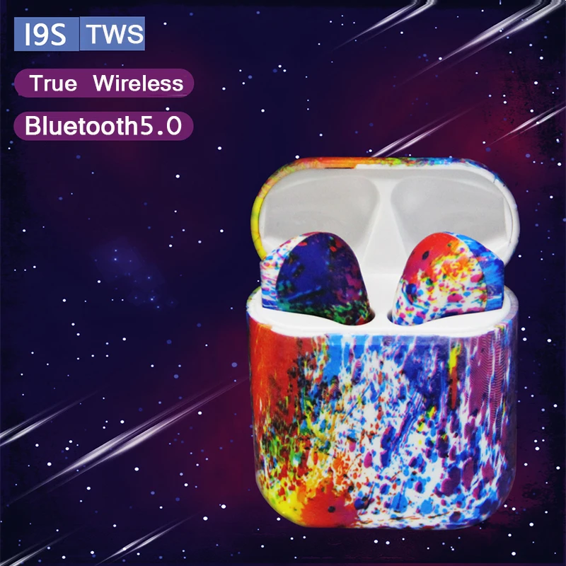 I9s tws 5,0 беспроводные Bluetooth наушники мини Pod Спортивная гарнитура с зарядным устройством свободные руки наушники Airbuds Android iOS
