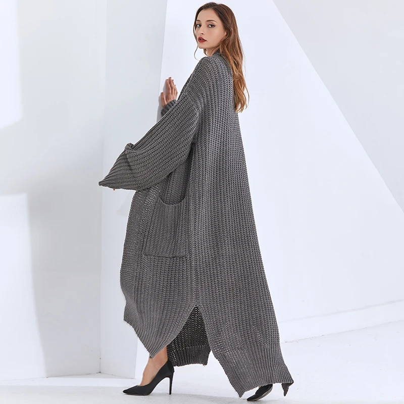 TWOTWINSTYLE Oversized Sweater For Women V Neck