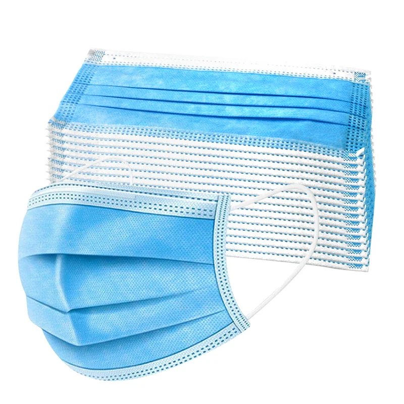 

100pcs 3 Layer Disposable Protective Face Mouth Masks Dust-Proof Safety Face Masks Breathable Comfort Ear Loop Face Mouth Masks