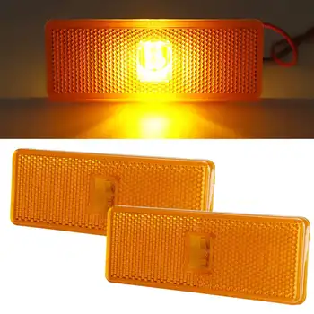 

2pcs LED Side Marker Lights Amber Lamp Reflector 0005445211 0005445311 0005445411 For Mercedes Actros Atego Axor Truck