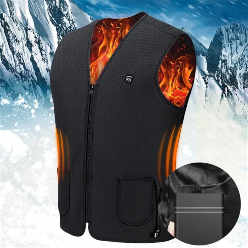 

New Motorcycle Jacket Men USB Infrared Electric Heating Vest Waistcoat Thermal Clothing Winter Riding Jacket Chaqueta Moto
