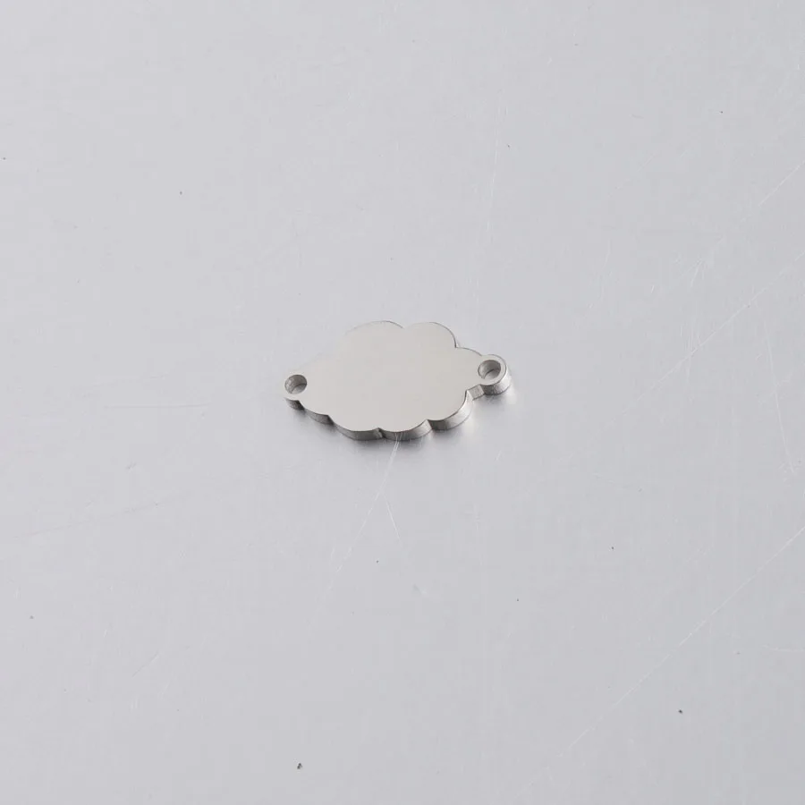 steel color Fnixtar 8*15,4 мм облачные подвески из нержавеющей стали зеркальные полированные облачные разъемы для создания браслета своими руками 20 шт./лот - Окраска металла: steel color