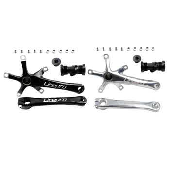 

Mountain Road Bike Crankset 170mm 130BCD Crank Arm w/ Bottom Bracket Square Taper Bike Left Right Crankarm