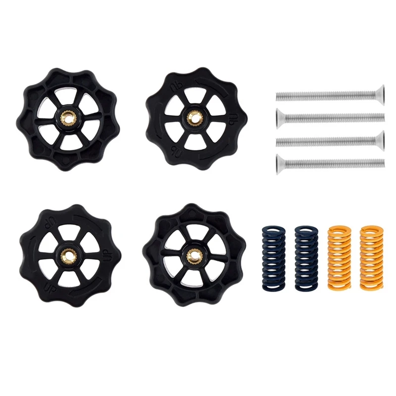 

3D Printer Accessories Mk3 Aluminum Substrate Hot Bed M4 Countersunk Head Screw Leveling Spring Assembly + Hand Screw Large Nut