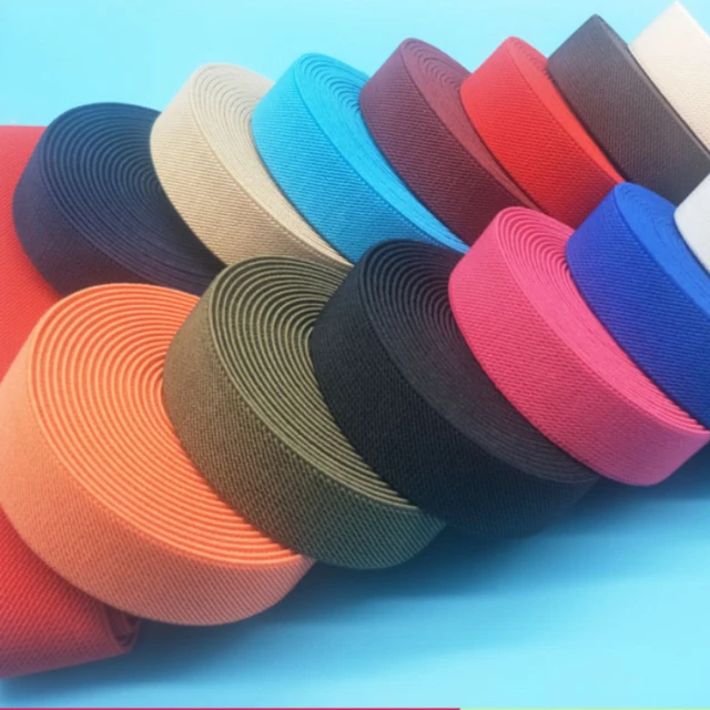 3.8cm double-sided thick double twill loose tight band elastic rope flat  rubber band pants waist elastic band strap