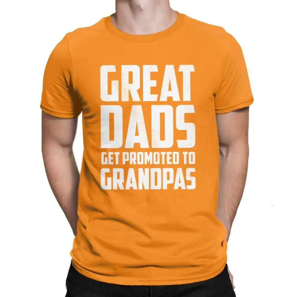Tyburn/мужская футболка с надписью «Great Dads» и надписью «Get admocted To Grandpas»; хлопковые футболки с юмором и забавными дедушками и папами; подарок на день отца; футболка; одежда - Цвет: Orange