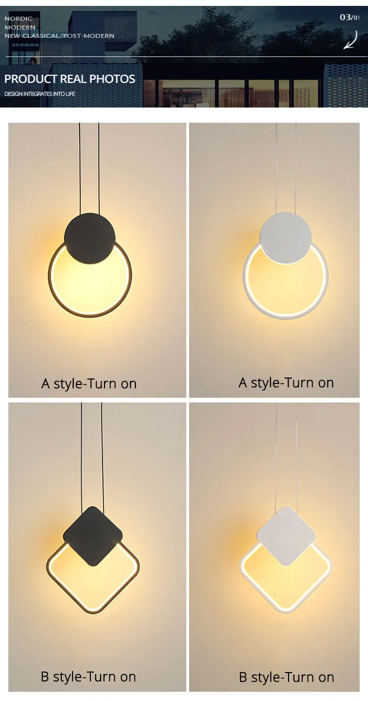 H0a22455df72449ac88be202f711a4037s Modern LED Pendant Lights White/Black hanging Lamps For Bar Restaurant Bedroom Bedside Living Room Minimalist Fixtures