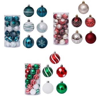 

30 Pcs Christmas Tree Ornaments,Foam Ball,Styrofoam,Xmas Party Hanging Ball, 6 cm