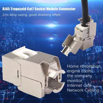 

RJ45 Keystone Cat7 Shielded FTP Zinc Alloy Module 10GB Network Keystone Jack Connector Adapter cat7 rj45