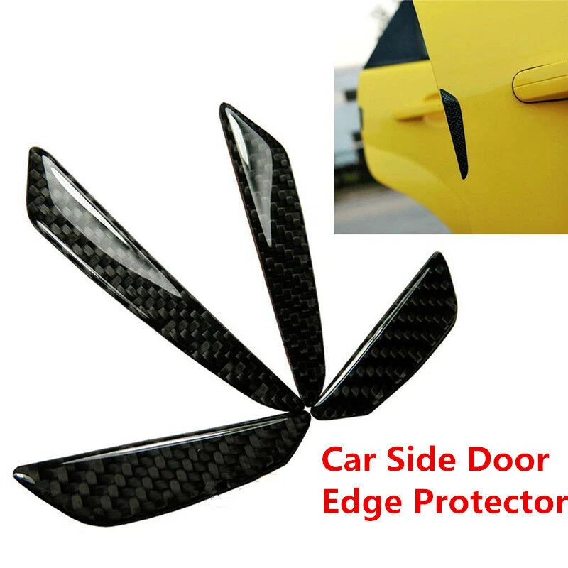 И качественный 4 шт Универсальный карбоновый стикер для защиты от боковой кромки двери автомобиля