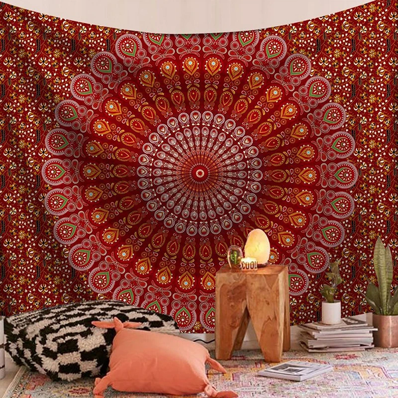 Mandala Tapestry Wall Hanging Hippie Urban Throw Cotton Bedspread Art Tapestries 
