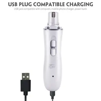 

600 MAH 50dB Nail Grinding Kit Pet Armor Grinder Mini Portable Pedicure File Drill USB Charging Cat Beauty 240 Min