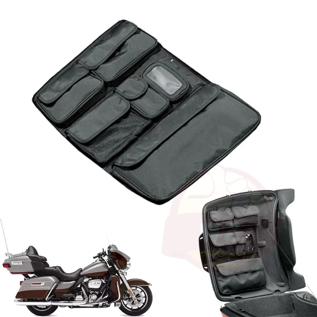 Black Tour Pak Motorcycle Organizer Lid Storage Bag For Harley
