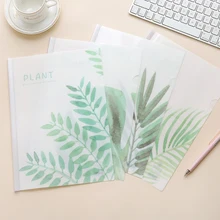 1 шт. Kawaii A4 свежие зеленые листья растений держатель страниц студенческий тест бумажный зажим офисный документ папки для файлов корейские канцелярские принадлежности