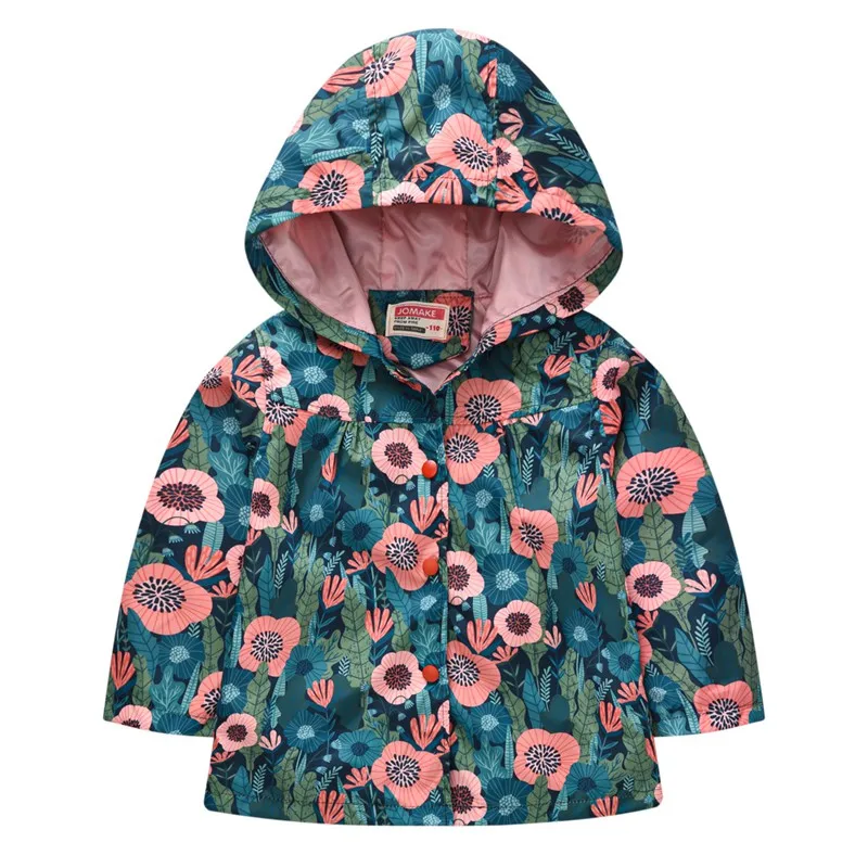 COOTELILI Waterproof Jacket For Girls Windbreaker Toddler Kids Girls Bomber Coat Baby Girls Jacket  Children Clothing 80-130cm (3)