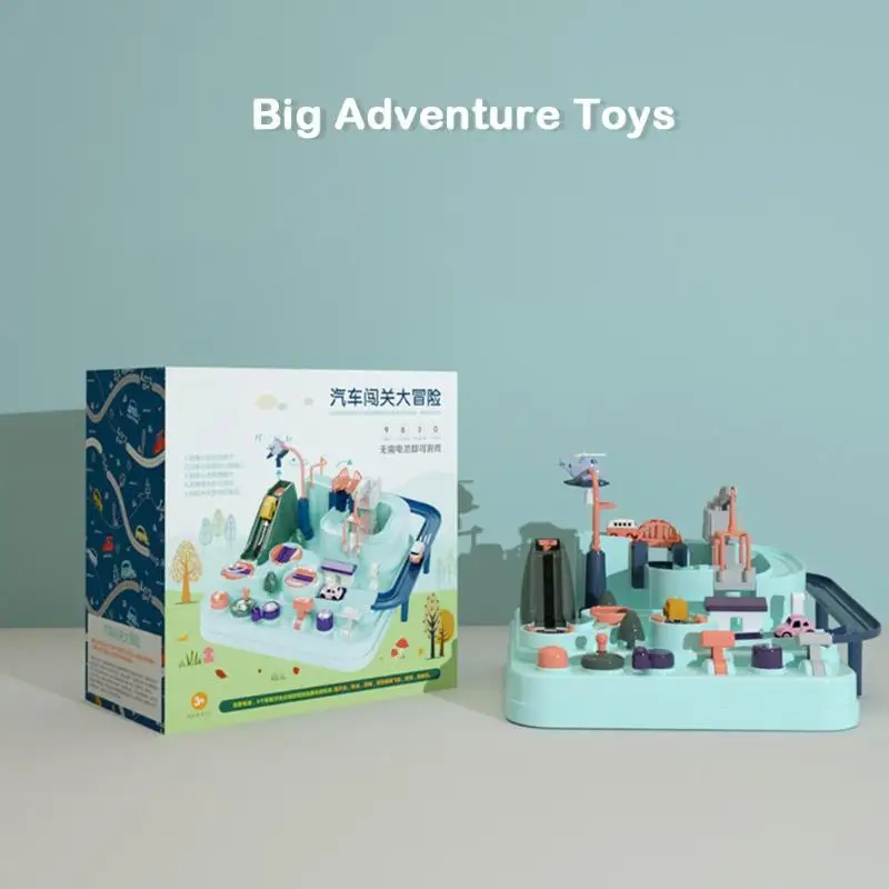  Education Railcar Toy Eco-Friendly Baby Adventure Toy Car Macaron Color Table Games Boy and Girl Pu