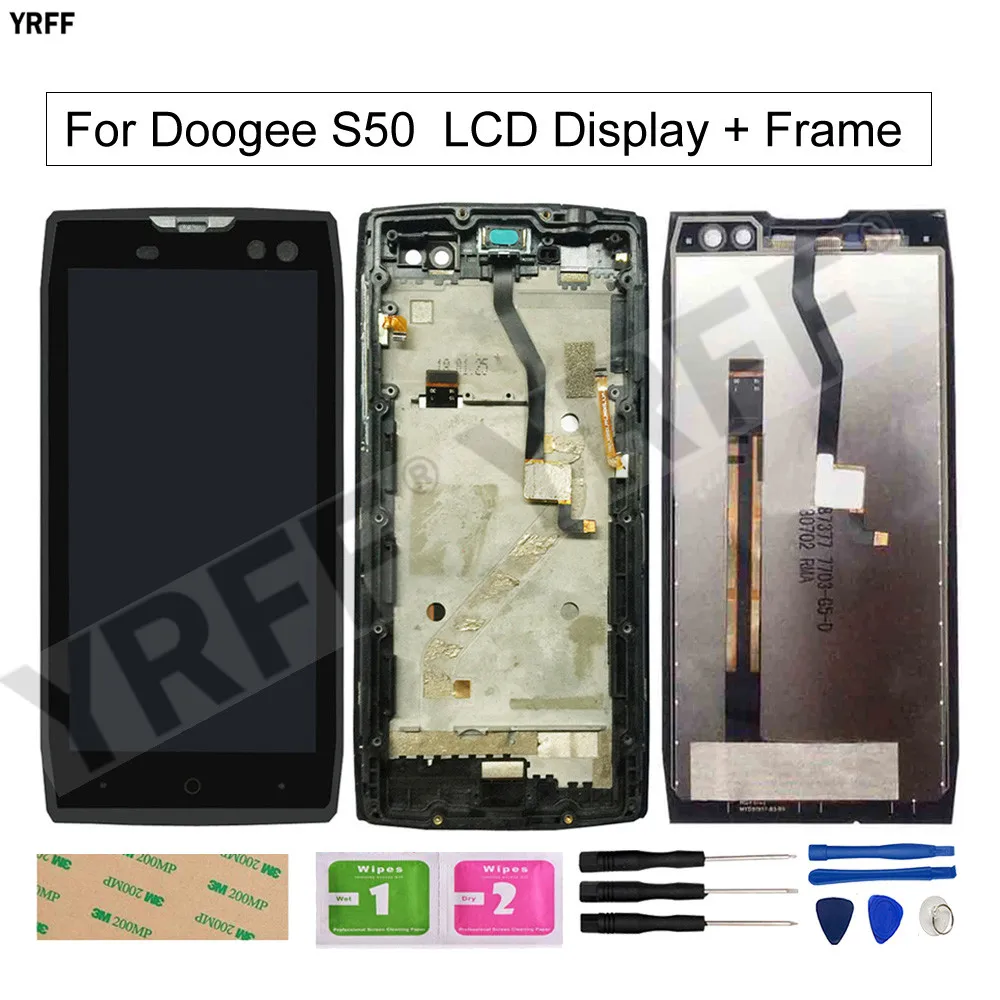 Сенсорный экран ЖК-дисплей для Doogee S50 сенсорный дигитайзер сборка 5 7