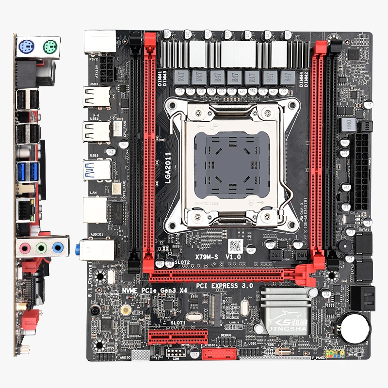 Материнская плата X79 материнская с разъемом 3 0 USB3.0 PCI E NVME M.2 SSD поддержка 4 * DDR3 ECC REG