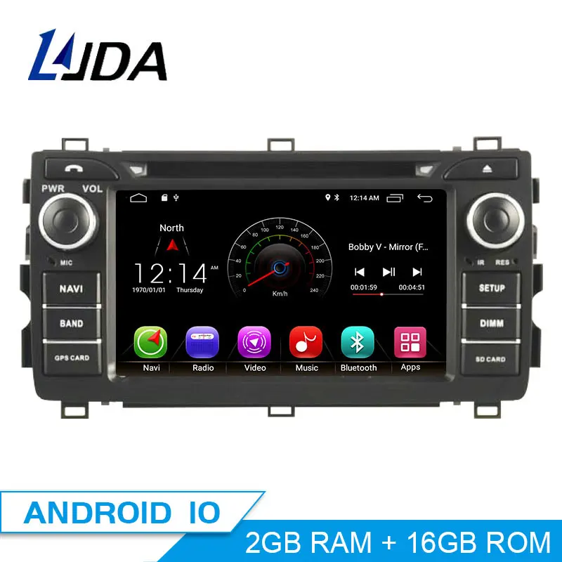 Автомобильный DVD плеер LJDA 2 Din Android 10 0 для Toyota AURIS 2013 2014 2015 Wi Fi GPS навигация радио Гб